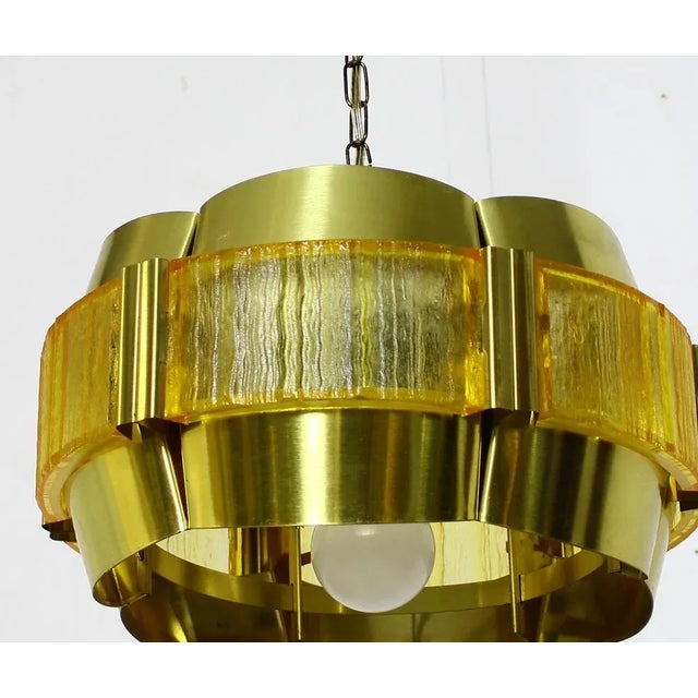 Vintage Brass Pendant by Werner Schou for Coronell Elektro, Denmark, 1960s For Sale - Image 6 of 8