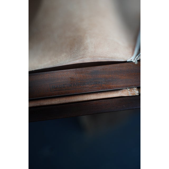 1960s 1960s Michel Arnoult Roxinho Leather Safari Chairs - Set of 2 For Sale - Image 5 of 6