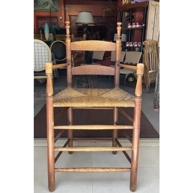 Brown Early American Clerk's Chair For Sale - Image 8 of 8