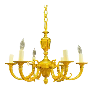 A Louis XVI Dore Bronze Chandelier