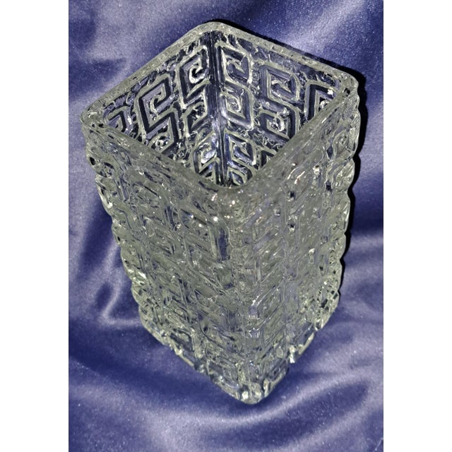 Tamara Aladin "Taalari" vase. From Riihimaen Lasi Glassworks, Finland, 1960's. Greek Key Design by Tamara Aladin. This is...