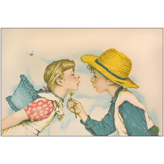 Norman Rockwell Late 20th Century Buttercup Illustration Lithograph Norman Rockwell For Sale - Image 4 of 7