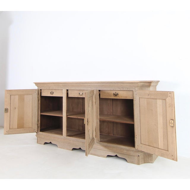 Wood Vintage Oak and Poplar Sideboard, 1930s For Sale - Image 7 of 18