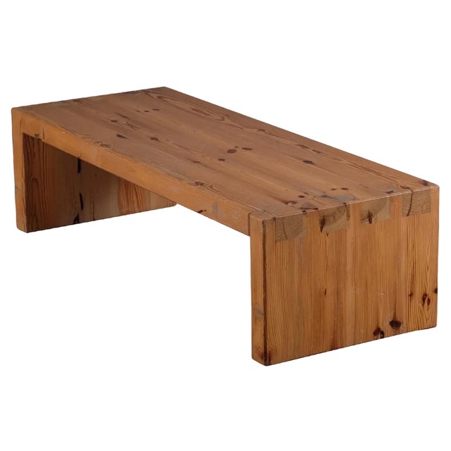 Dining Table / Bench in Pine by Roland Wilhelmsson, Sweden, 1973 For Sale