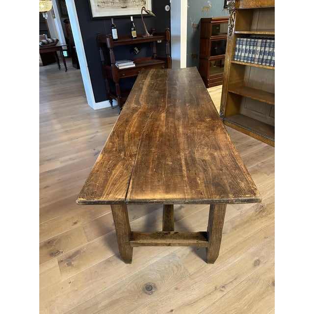 Tan Large French Antique Farmhouse Table For Sale - Image 8 of 16