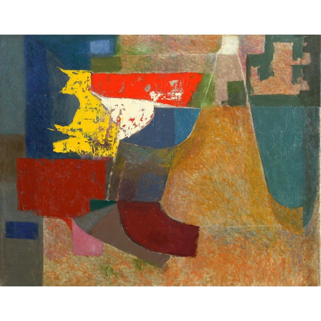 Abstract Miriam Bromberg, Cubist Abstract Iv, Oil on Canvas For Sale - Image 3 of 3