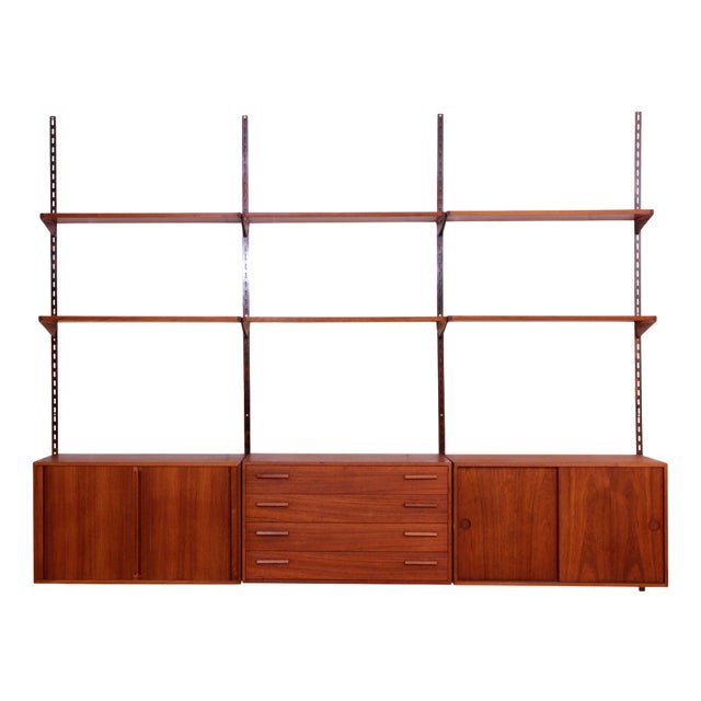 Wall Unit by Kai Kristiansen for Feldballes Møbelfabrik, 1960s, Set of 13 For Sale