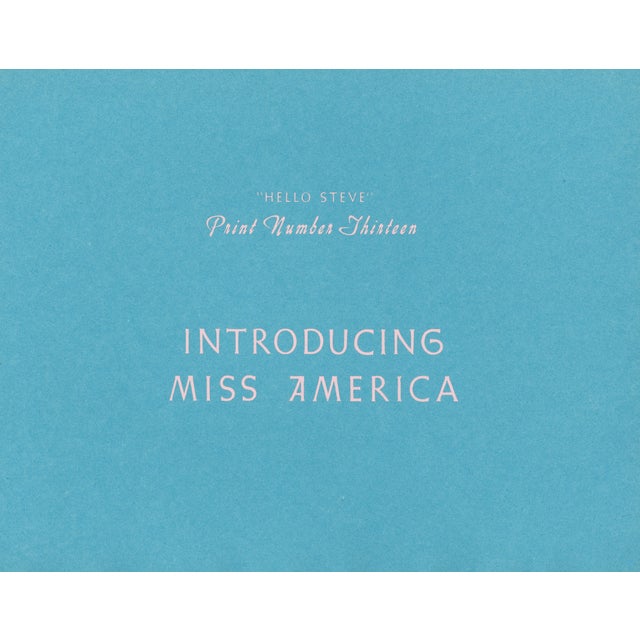 Native American 1947 Silkscreen "Introducing Miss America" by Steve Wheeler For Sale - Image 3 of 5