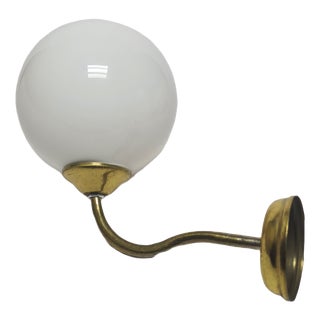 Art Deco Metal Wall Lamp, Poland, 1950s For Sale