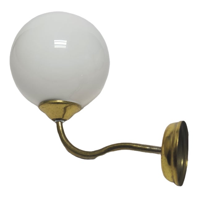 Art Deco Metal Wall Lamp, Poland, 1950s For Sale