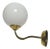 Art Deco Metal Wall Lamp, Poland, 1950s For Sale