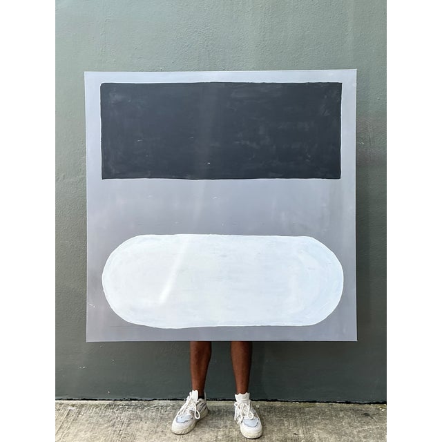 Vintage Monumental Abstract Painting on Canvas For Sale - Image 10 of 12