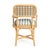 Dorine Striped Performance Linen & Rattan Dining Armchair, Mint Green For Sale - Image 4 of 9