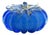 Vintage Art Glass Blue Pumpkin-Shaped Glass Bowl, Italy, 1970s For Sale