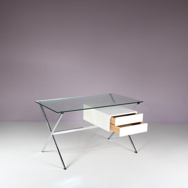 A wonderful desk designed by franco albini and manufactured by knoll international in the usa around 1960. the unique...