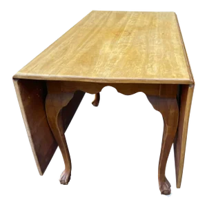 Antique 18th C English Bleached Mahogany Drop Leaf Dining Table