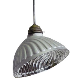 Diagonal Cut Mirrored Silver Glass Lamp from B & J, 1940s For Sale