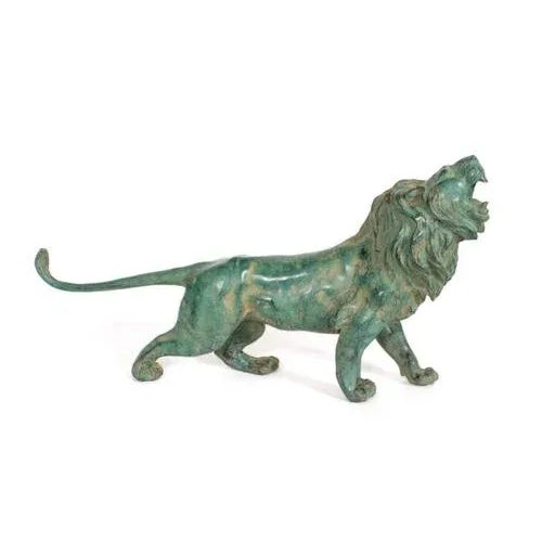 Vintage School Roaring Lion Sculpture For Sale - Image 4 of 6
