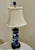 Pair of Chinese Blue and White Porcelain Table Lamps with Silk Shades This is an exceptionally elegant pair of very high-...