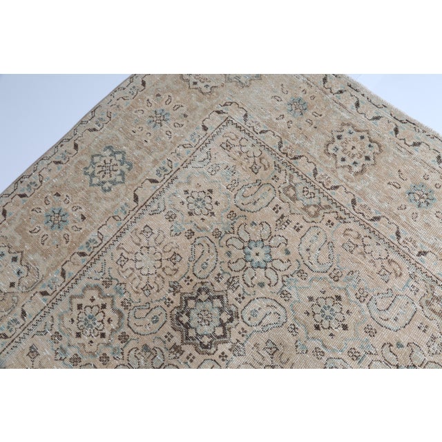 Antique Persian Tebriz Rug With Soft Color Tones - All Over Design Hand Knotted Tribal Rug - 9' 1'' X 12' 5'' For Sale In Tampa - Image 6 of 10