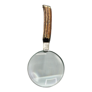 Antique Sterling Silver & Natural Stag Horn Magnifying Glass Hallmarks