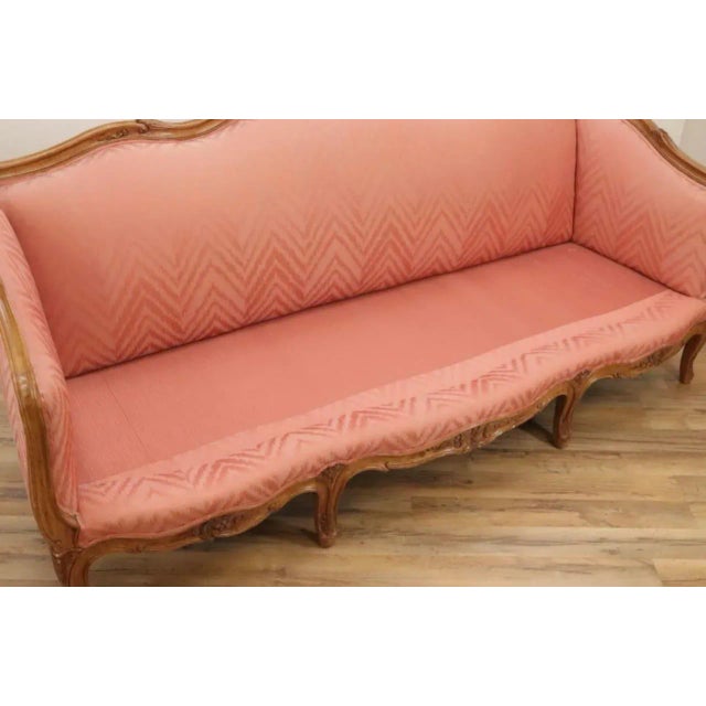 Wood Early 20th Century Provincial Louis XV Style Cherrywood Settee For Sale - Image 7 of 12
