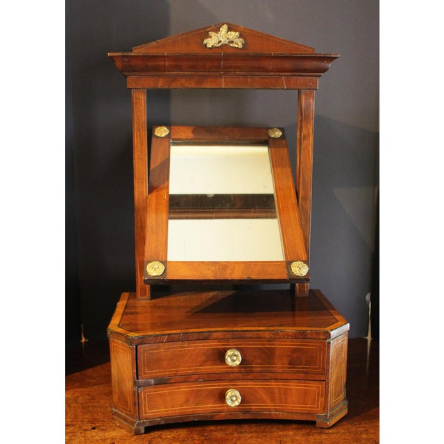Wood Early 19th Century Austrian Table-Top Dressing Mirror For Sale - Image 7 of 14