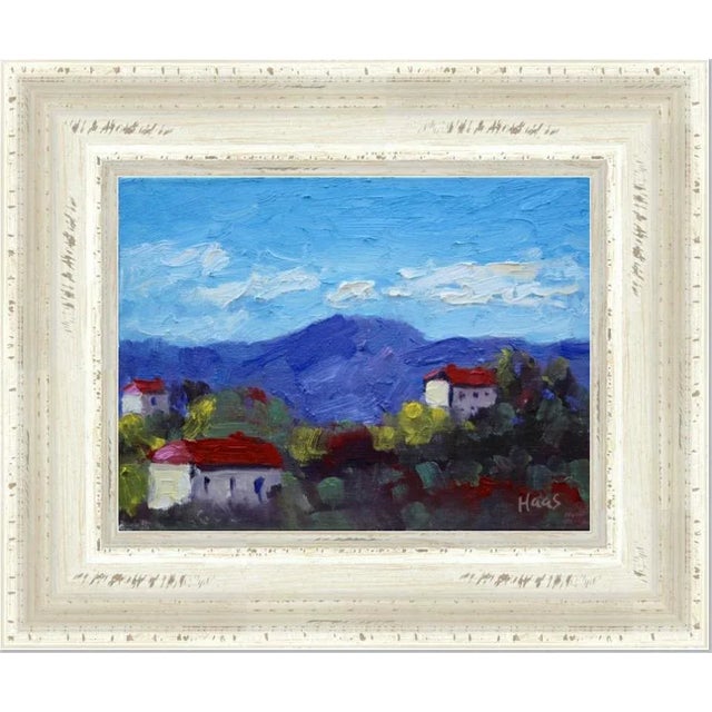 2020s "Red Roofs, Italy" Contemporary Impressionist Italian Landscape Oil Painting For Sale - Image 5 of 12