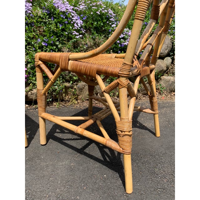 Angraves English Chippendale Chinoiserie Style Bamboo Wicker Rattan