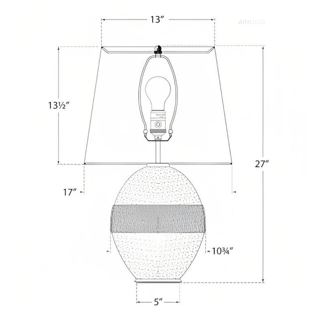 2020s AERIN for Visual Comfort Signature Toulon Table Lamp in Beaded Blue with Linen Shade For Sale - Image 5 of 5
