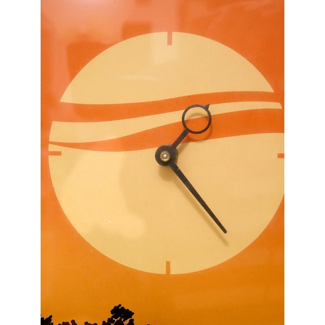 Mid-Century Modern 1970’s 3d Sunset Clock For Sale - Image 3 of 8