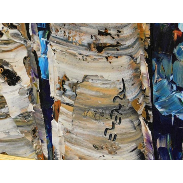 Maya Eventov River Reflections II Original Acrylic Painting on Canvas HandSigned For Sale - Image 10 of 10