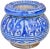 Antique handcrafted and glazed ceramic ashtray from Fez, Morocco with an intricately hand-painted Moorish design in blue...