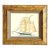 Original Hand-Painted Sailboat Painting in a Vintage Italian Frame For Sale