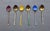 Mid-20th Century Norwegian Gilt, Sterling Silver, and Enamel Demitasse Spoons - Set of 6 For Sale - Image 9 of 10