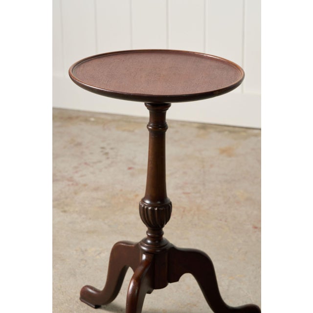 Antique English Mahogany Tripod Wine Table For Sale - Image 4 of 6