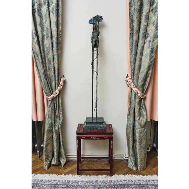 Modern Figural Sculpture on Pedestal For Sale - Image 9 of 9