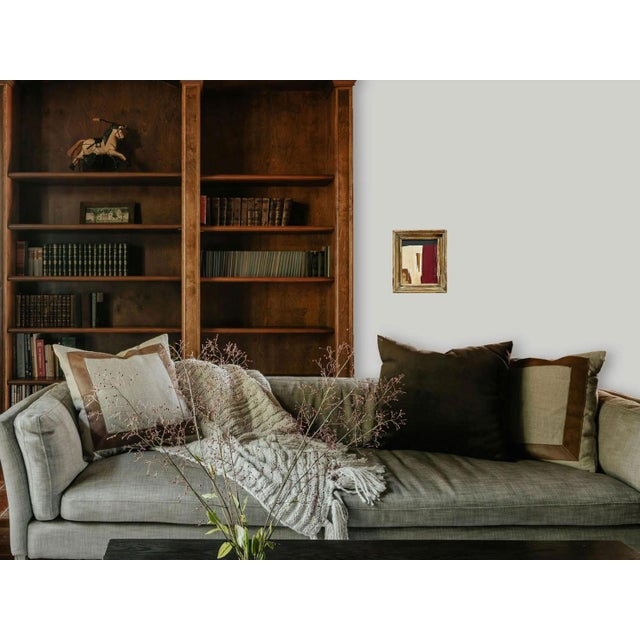 Contemporary “Romantic” Abstract Art in Antique Distressed Frame, Transitional Living Room Art by JTS For Sale - Image 3 of 10