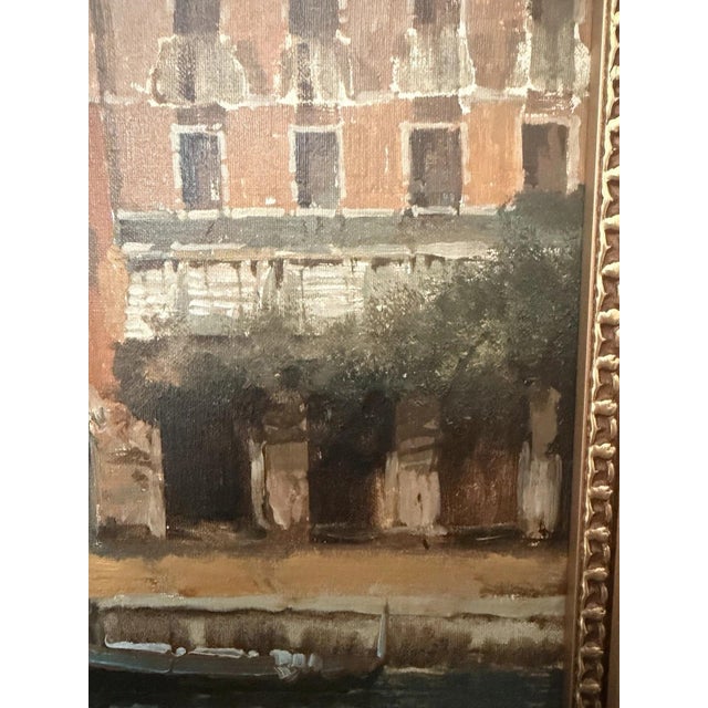Modern Torri del Benaco Borelli Guido, Hotel Albergo Gardesana Harbor, 1970s, Oil Painting on Canvas For Sale - Image 3 of 13