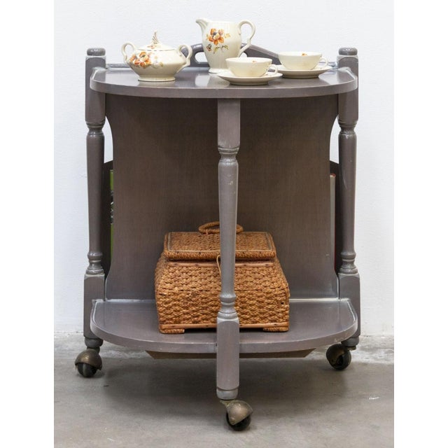 Wooden Trolley with Magazine Rack For Sale - Image 16 of 17
