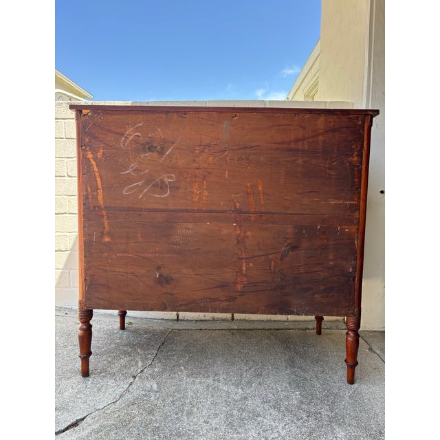 Brown Antique New England Federal Chest of Drawers / Dresser For Sale - Image 8 of 12