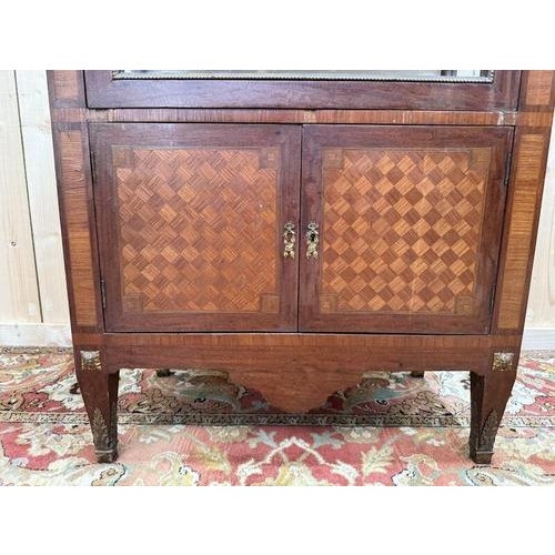 Gold Marquetry Display Case in Wood For Sale - Image 8 of 9