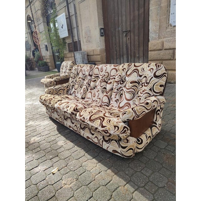 Living Room Sofa and Armchairs, 1970s, Set of 3 For Sale - Image 6 of 14