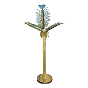 70's Vintage Palm Murano Glass Floor Lamp