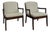 1960s Pair of Ole Wanscher Mahogany 'Senator' Lounge Chairs for Cado For Sale