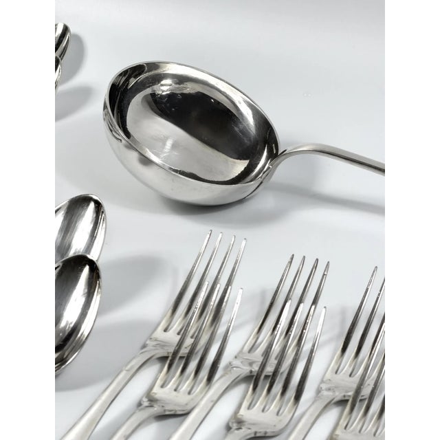 Vintage French Japonais Silver-Plated Flatware Service from Christofle, France, 1930s, Set of 37 For Sale - Image 9 of 14