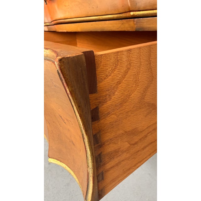 Late 20th Century Pair of John Widdicomb Louis XV Style Marble-Top Nightstands For Sale - Image 14 of 16