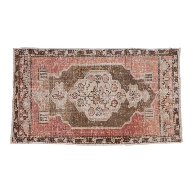 Vintage Distressed Oushak Rug - 2'4" x 4' For Sale