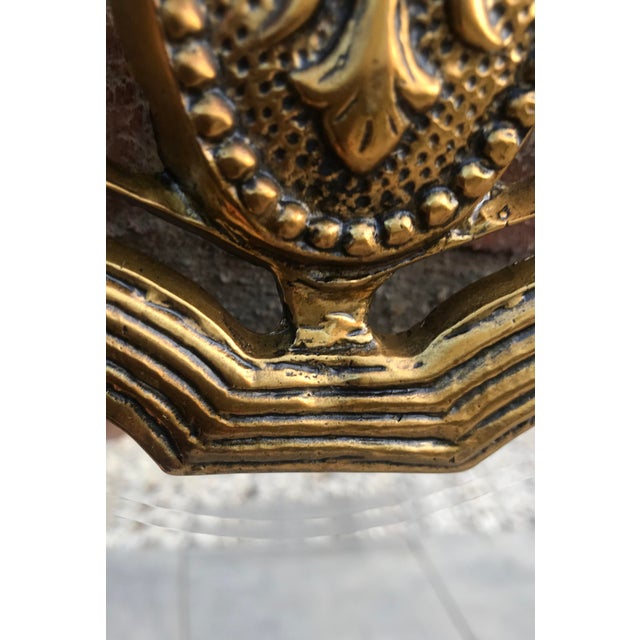 Baroque 19th French Baroque Handmade Bronze Mirror With Reliefs For Sale - Image 3 of 10