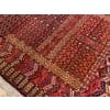 Red 1900s Red Geometric Antique Baluch Turkmen Tekke Ensi Rug 4' 1'' X 4' 6'' Handknotted Wool Carpet For Sale - Image 8 of 8